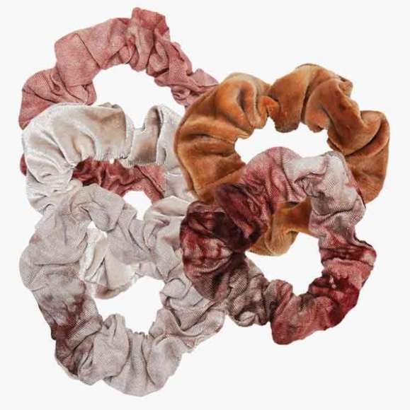 kit-sch Tie Dye Scrunchie--Rust 5pk - Picture 2 of 7